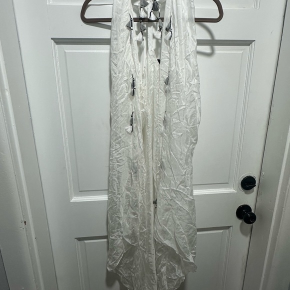 MerSea Silk Tassel Cover Up White Silk One Size - Picture 2 of 4
